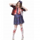 Halloween cosplay student zombie clothes horror bloody makeup ball clothing