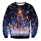 New Arrival Christmas Costume Christmas Elk Digital Printing Round Neck Sweater Fashion Casual Couple Dress