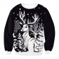 2023 new Christmas clothing fashion Christmas tree stripe digital printing clothing couple sweater