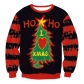 2023 new Christmas clothing fashion Christmas tree stripe digital printing clothing couple sweater