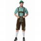 Embroidered Men's Beer Suit Overalls Suit German Beer Party Wear Plaid Shirt
