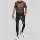 European and American men's 2023 spring and summer mesh round neck net shirt hollow short-sleeved T-shirt trendy men's clothing