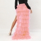 Puffy skirt multi -layer gauze skirt OVER SKIRT bridesmaid skirt light dress big dragging one -piece yarn skirt