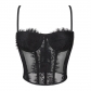 Small vest with chest and halter top female breathable net gauze corset blouse sexy pure black lace can be worn outside plastic waist