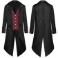 2024 new European and American menswear medieval retro clothing men's medium long punk retro tail men's