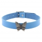 Dark Retro Choker Leather Collar Necklace Personality Niche High-end Trendy Cool Hot Girl Butterfly Neck Strap Clavicle Necklace