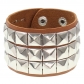 European and American fashion punk street shot nightclub square rivet bracelet ins couple leather bracelet