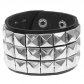 European and American fashion punk street shot nightclub square rivet bracelet ins couple leather bracelet