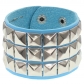 European and American fashion punk street shot nightclub square rivet bracelet ins couple leather bracelet