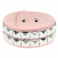 European and American fashion punk street shot nightclub square rivet bracelet ins couple leather bracelet