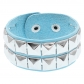European and American fashion punk street shot nightclub square rivet bracelet ins couple leather bracelet