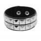 European and American fashion punk street shot nightclub square rivet bracelet ins couple leather bracelet