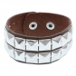 European and American fashion punk street shot nightclub square rivet bracelet ins couple leather bracelet