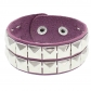 European and American fashion punk street shot nightclub square rivet bracelet ins couple leather bracelet