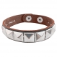 European and American fashion punk street shot nightclub square rivet bracelet ins couple leather bracelet