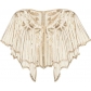 1920 banquet evening dress female retro sequins hollow cape stage European and American dress shawl outside ​