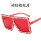 European and American cool sunglasses Ins trendy sunglasses men's fashion elegant frame cross -border diamond sunglasses girl