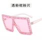 European and American cool sunglasses Ins trendy sunglasses men's fashion elegant frame cross -border diamond sunglasses girl