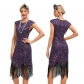 1920s Retro Dance Embroidery Flavored dress cocktail party large size sequin beaded net yarn dress