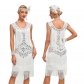 European and American 1920 retro Gatsby dresses dresses dance dresses dresses dresses dresses dresses dresses dresses in round neck, bead embroidery sotesses vest, large size dress