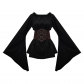 European and American Medieval Renaissance long -sleeved shirts Bulin Top Halloween Stage Performance Pirate Pirate Shirt Woman