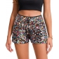 Fashion rubber band sequin shorts, hot pants sequins, pure black mid -lumbar sexy straight shorts