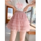 Layer of net gauze skirt female 2024 summer new loose waist tight waist high waist and thin cake skirt A -line skirt ​