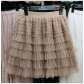 Layer of net gauze skirt female 2024 summer new loose waist tight waist high waist and thin cake skirt A -line skirt ​