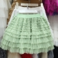 Layer of net gauze skirt female 2024 summer new loose waist tight waist high waist and thin cake skirt A -line skirt ​