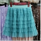 Layer of net gauze skirt female 2024 summer new loose waist tight waist high waist and thin cake skirt A -line skirt ​