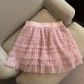 Layer of net gauze skirt female 2024 summer new loose waist tight waist high waist and thin cake skirt A -line skirt ​