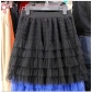 Layer of net gauze skirt female 2024 summer new loose waist tight waist high waist and thin cake skirt A -line skirt ​