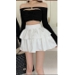 Sweet pleated spring and summer skirt female 2024 new small panton skirt high waist and thin cake short skirt hot girl ​
