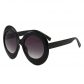 2024 new large frame oval sunglasses European and American personality hip -hop funny exterior oversized sunglasses girl