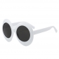 2024 new large frame oval sunglasses European and American personality hip -hop funny exterior oversized sunglasses girl