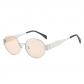 2024 new elliptical sunglasses Amazon hot lens small round metal fashion sunglasses men and women