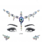 Halloween sticker hot -selling people face gemstone temporary tattoos Crystal flash sticker DIY eyebrow eye stickers