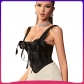 Ladies wear fish bone corset hanging bands bouquet in front of the top of the top of the European and American retro style zipper small vest wrapped chest