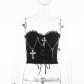 Gothic cross chain tube top band