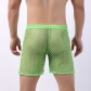 Big Net Eye Men's Middle Pants hollow sexy sports fishing net Penta -point transparent pajamas men