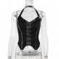 Spring 2024 new hot girl top Diablo street casual hanging neck rivet stitching vest female
