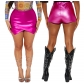 European and American women's clothing fashion solid color stretching zipper cross shorts skirt ​