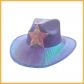 Phantom Pearl Light Party Pentagon Sequenant Western Cowboy Hat EVA hat colorful hat