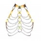 European and American hot -selling chest band waist seal sexy chain restraint band laser leather waist accessories accessories