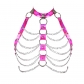 European and American hot -selling chest band waist seal sexy chain restraint band laser leather waist accessories accessories