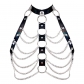 European and American hot -selling chest band waist seal sexy chain restraint band laser leather waist accessories accessories