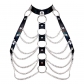 European and American hot -selling chest band waist seal sexy chain restraint band laser leather waist accessories accessories