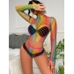 European and American sexy underwear Rainbow color network clothes