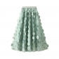 Heavy work stereoscopic black mesh skirt new design feels Hepburn style long hidden umbrella skirt