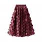 Heavy work stereoscopic black mesh skirt new design feels Hepburn style long hidden umbrella skirt